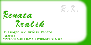 renata kralik business card