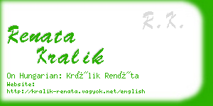 renata kralik business card